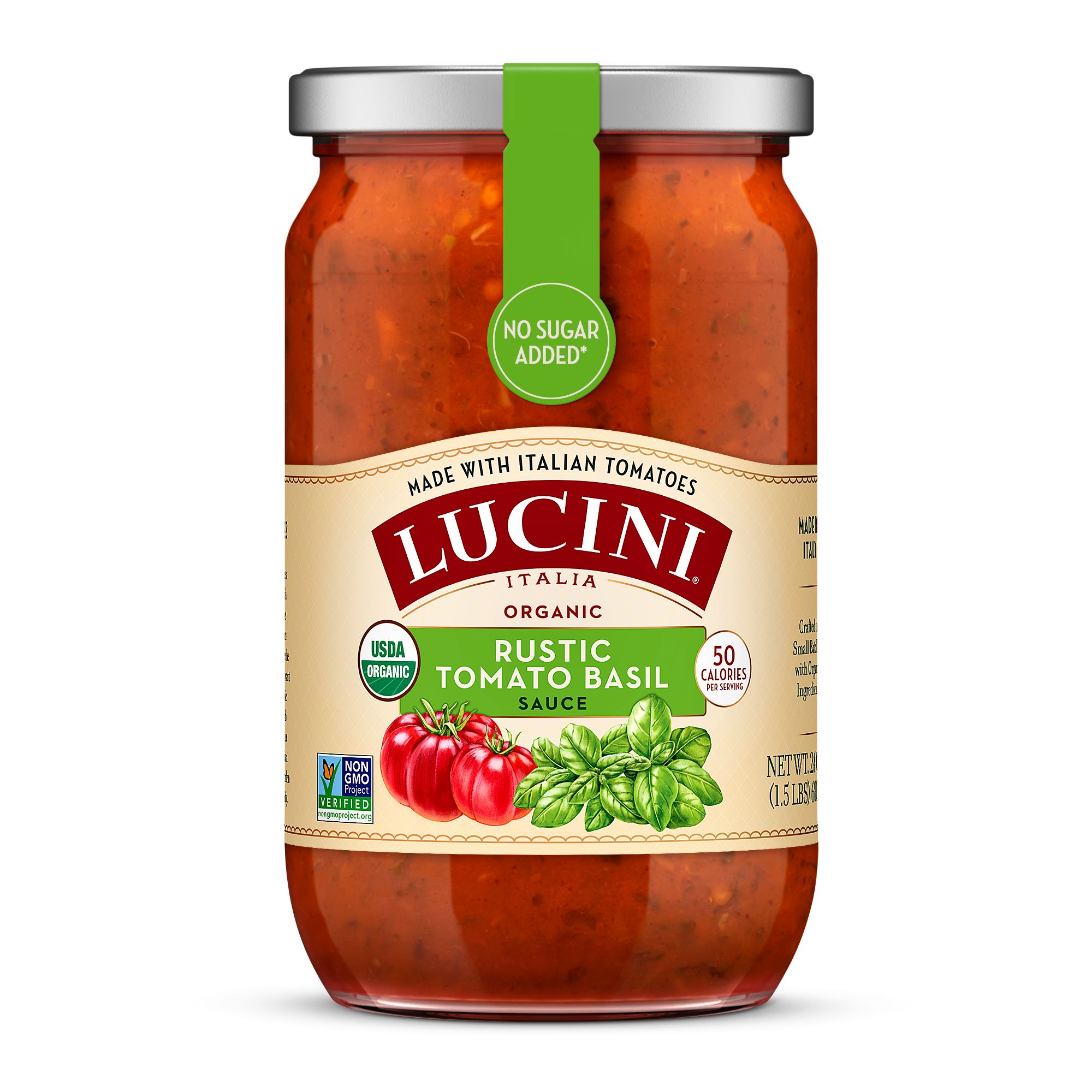 Lucini Organic Rustic Tomato Basil Sauce