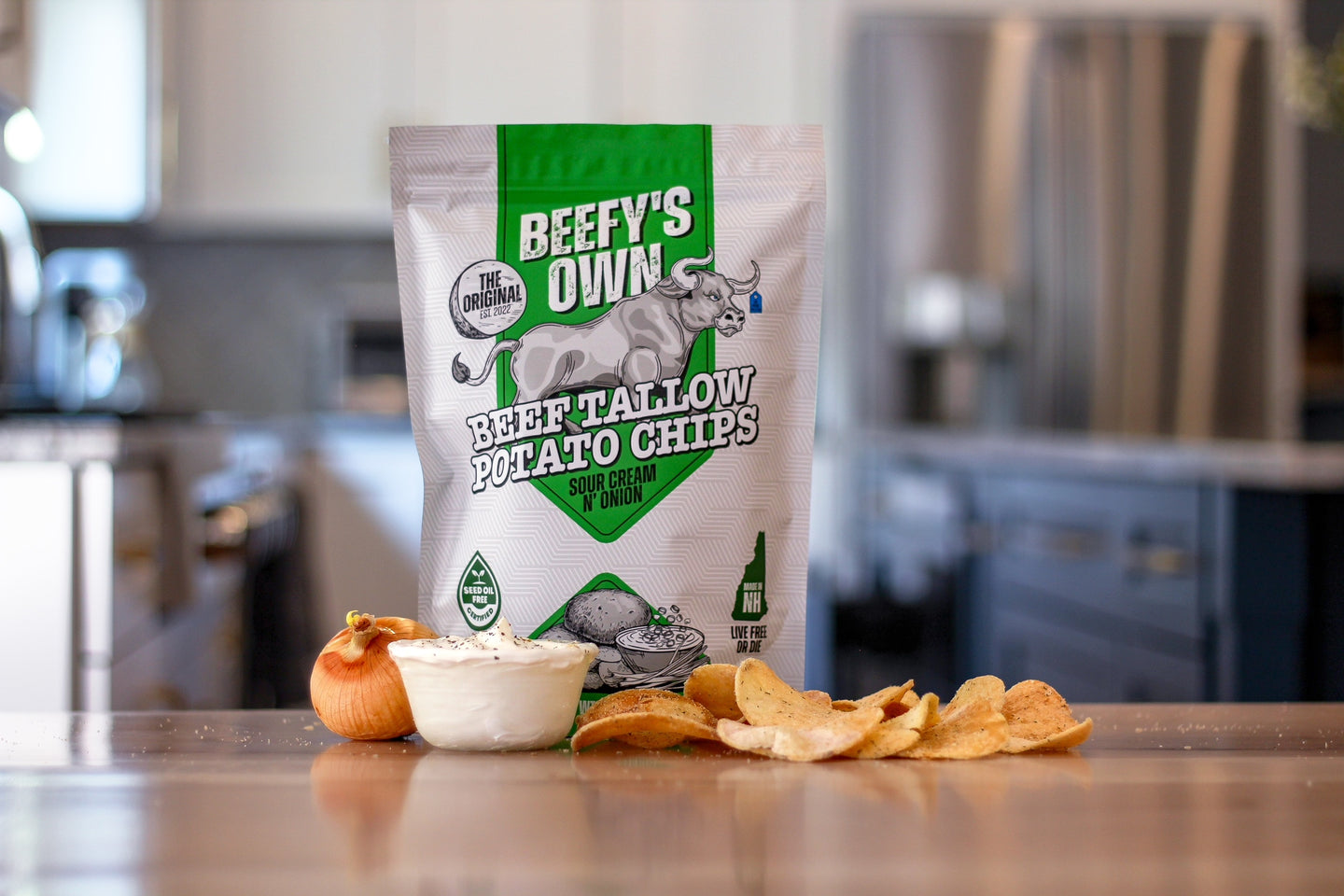 Tallow Fried Potato Chips (Sour Cream N' Onion)